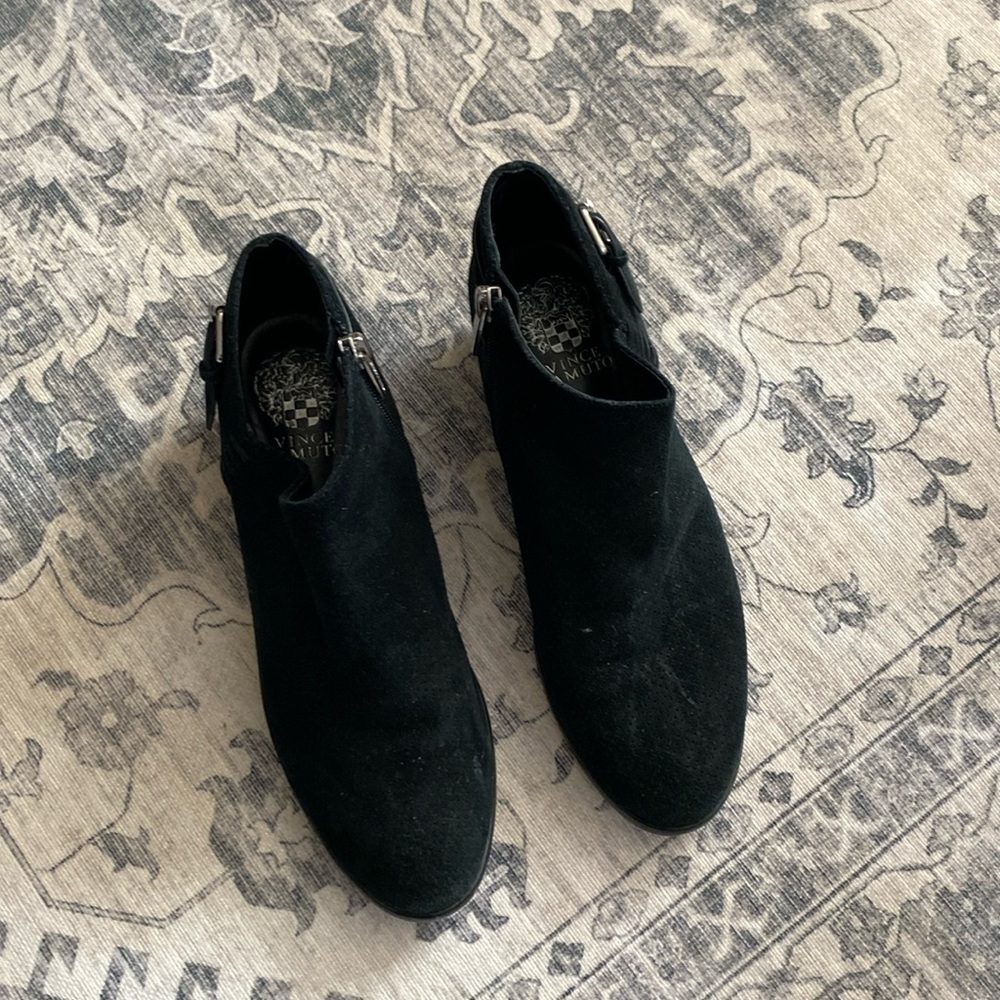 Vince Camuto Black Suede Ankle Boots